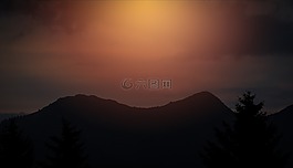 山,大綱,日落