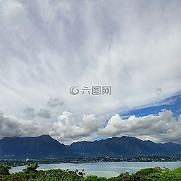 山,云,cloudscape的