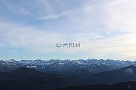 山,全景,高山