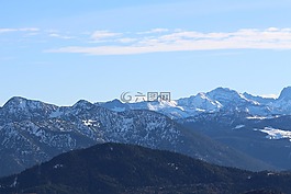 山,雪,固體