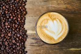 咖啡,咖啡因,杯