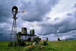 風(fēng)車(chē),云,風(fēng)暴