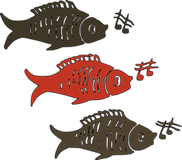 魚,歌唱,音樂