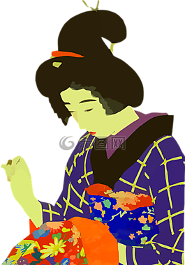 日本,女子,縫紉