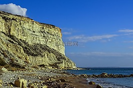 海灘,懸崖,海