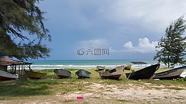 船,漁船,美麗