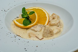 橙色,菜,燒壞