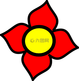 紅色,黃色,花