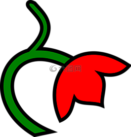 花,紅色,植物