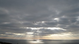 日落,天空,阴沉的天空
