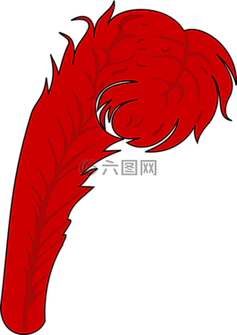 羽毛,軟,紅色