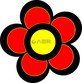 紅色,黃色,花
