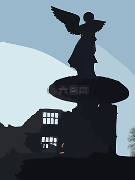 建設,天使,雕像