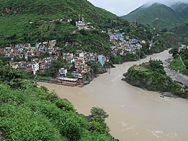 印度,devprayag,交匯處