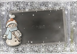 雪人,板,雪花