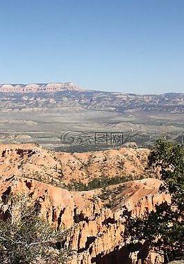 徒步旅行,山,自然