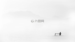 大自然,冬季,霧