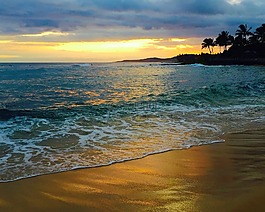 夏威夷,海岸,水