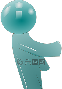 男子,藍(lán)色,粘土