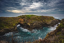 海濱,景觀,水