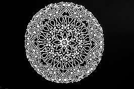 曼陀罗,黑色和白色,zendala