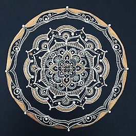曼陀罗,黑色和白色,zendala