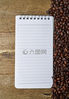 筆記本,咖啡,然