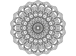 曼陀罗,黑色和白色,zendala