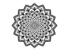 曼陀罗,黑色和白色,zendala