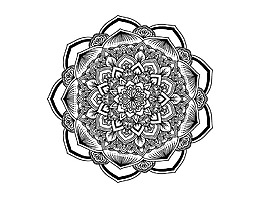 曼陀罗,黑色和白色,zendala