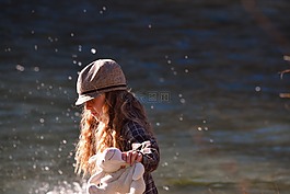 孩子,女孩,長(zhǎng)長(zhǎng)的頭發(fā)