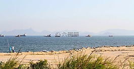 海邊,風景,沙灘