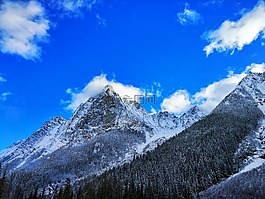 山,傳遞,雪