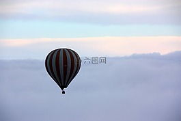 熱氣球,云,天空