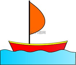 水,帆船,船