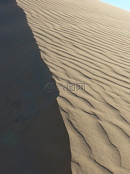 沙丘,沙漠,干