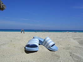 adilettes,海滩,太阳