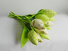 郁金香,花束,女人
