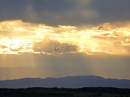 日落,abendstimmung,喀喀