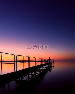 丹麥,日落,黃昏