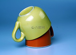 杯子,黃,橙