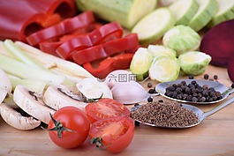 蔬菜,辣椒,西葫蘆
