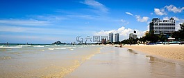 泰國,海灘,云