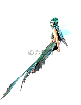 美人魚,尾巴,海
