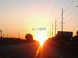 日落,太陽,光明