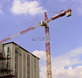 起重機,建設,工作