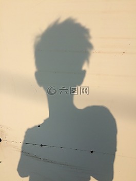 陰影,女子,短