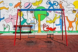 游樂場,擺動,幼兒園