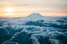 山,天空,岩