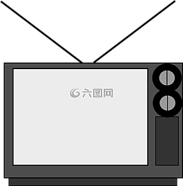 電視,屏幕,天線